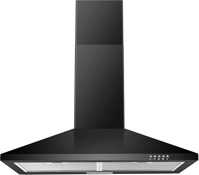 US1001G75BPA- 30 inch 450 CFM Black Wall Mount Range Hood