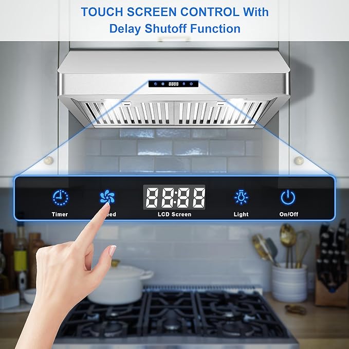 USUC702B- 30 inch 600 CFM Stainless Steel with Touch Control