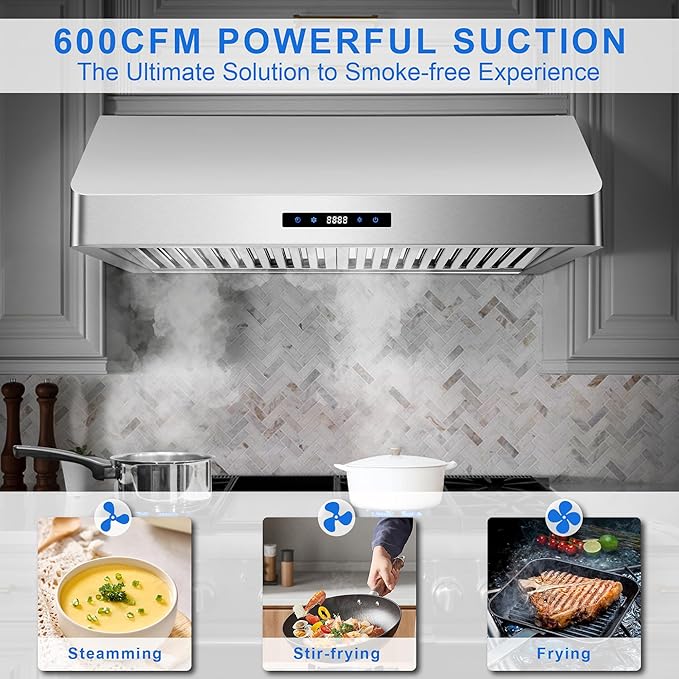 USUC702B- 30 inch 600 CFM Stainless Steel with Touch Control